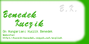 benedek kuczik business card